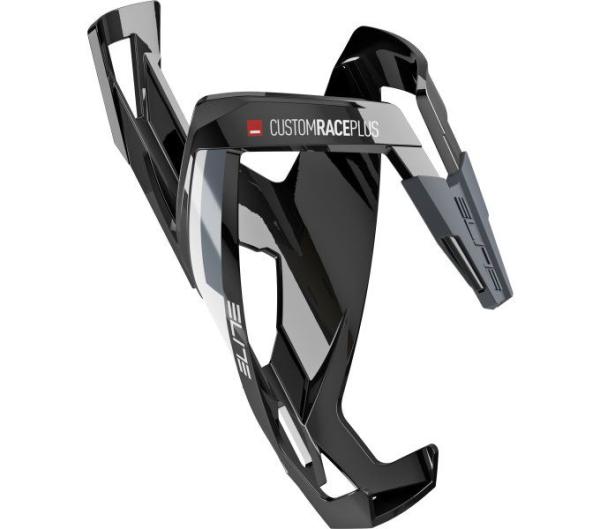 Elite Flaschenhalter CUSTOM RACE PLUS schwarz mit wei&szlig;er Grafik