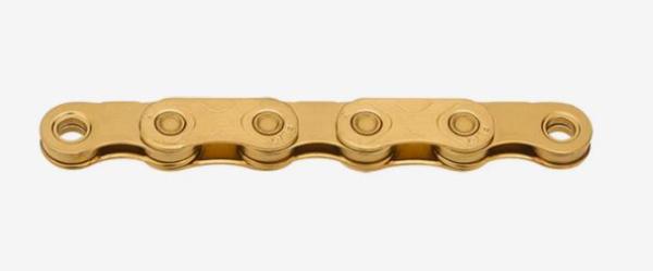 KMC, Kette, X Flat TiN Gold x 126L/Box Waxed 12/13-Fach
