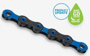 KMC Kette DLC12 Black/Blue x 126L/Box Waxed