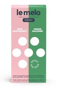 le melo ENERGY 6er Pack - Pink Grapefruit & Green Machine